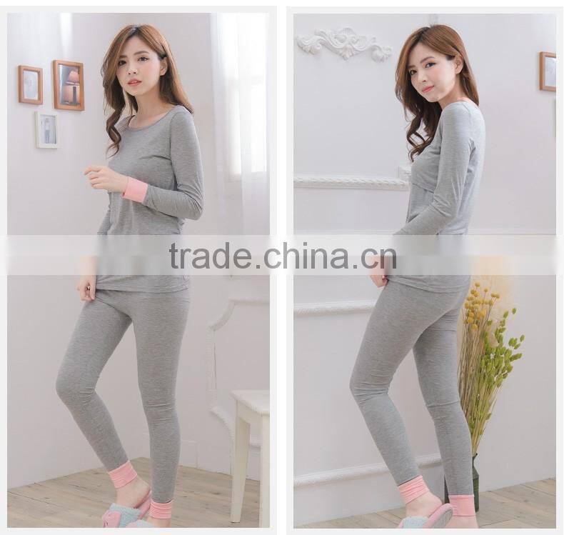 Long Sleeve Maternity Sleepwear for Pregnant Women Pajamas Sets