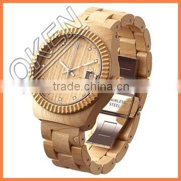 Wholesale Fashion Bamboo Watch Men Custom Logo Wrist We Wood Watch Cheap Handmade Leather Strap And 2015 Women Wooden Watches
