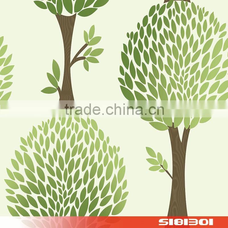 golden tree leaves pvc wallpaper wallcovering S181302