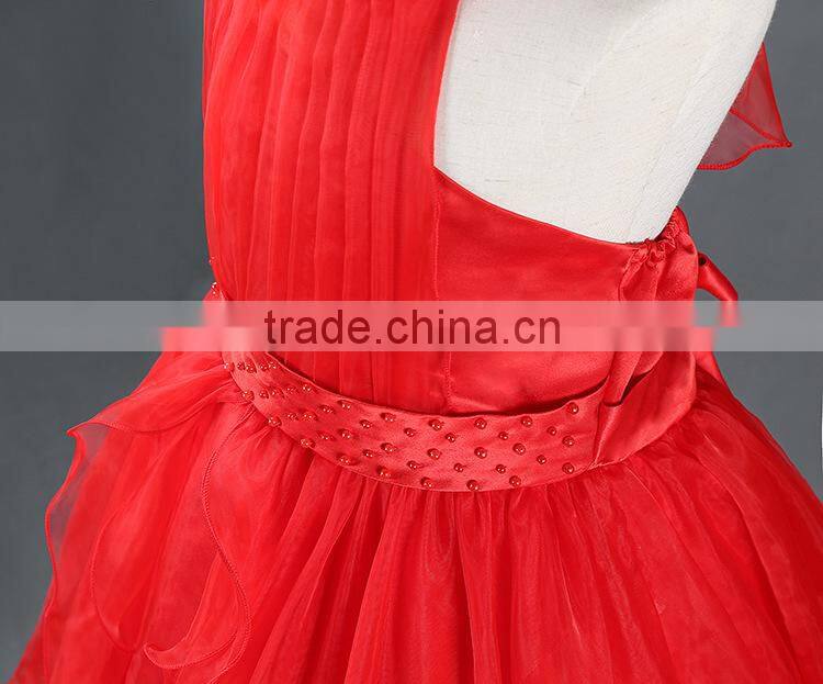 high quality girl's trailing wedding dress kids wedding dress summer flower girl dress skirt gauze white trailing skirt girls