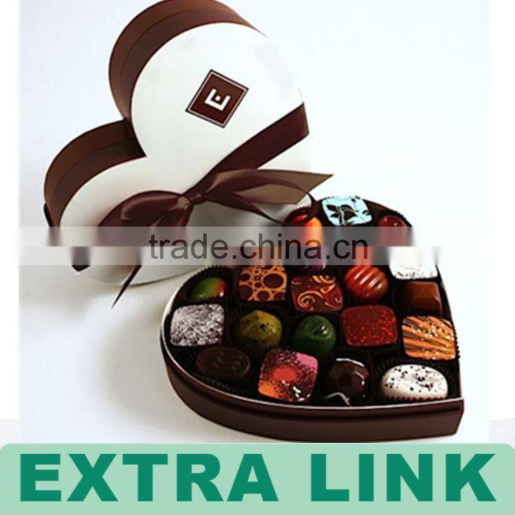 Eco-Friendly High Quality Custom Logo Printing Decorative heart shape plastic clear box