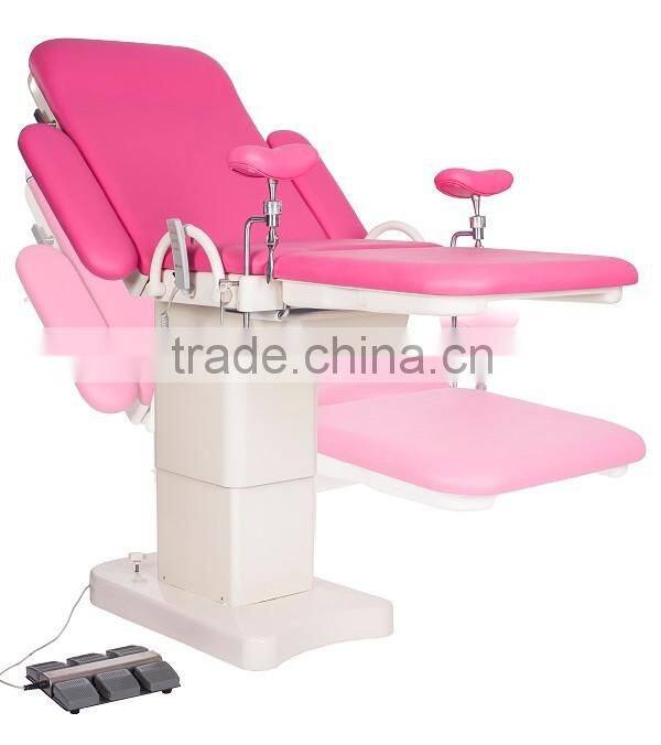 Red color gynecology chair exam chair