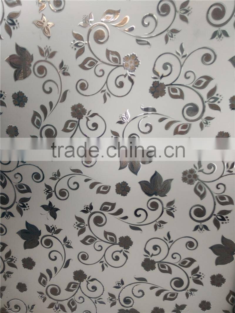 decorative door acid etching glass privacy protection