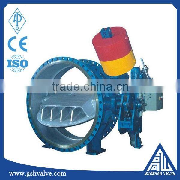 high quality hydraulic control soft/metal hard seal butterfly valve