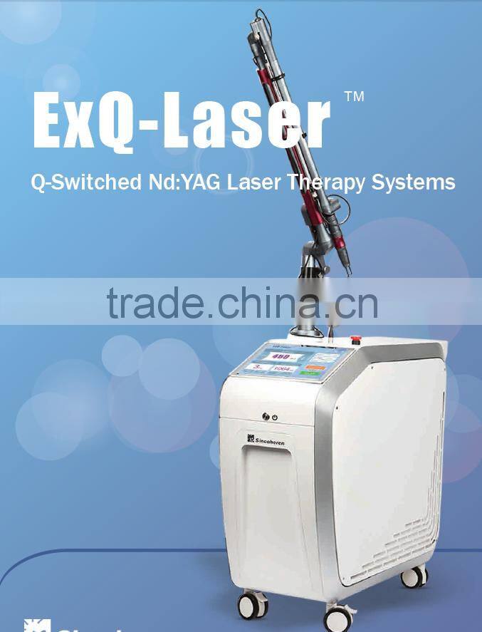 Vertical design nd yag q switched tattoo removal laser beauty machine