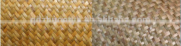 basket made of natural straw seagrass for housewaring with handle and lining