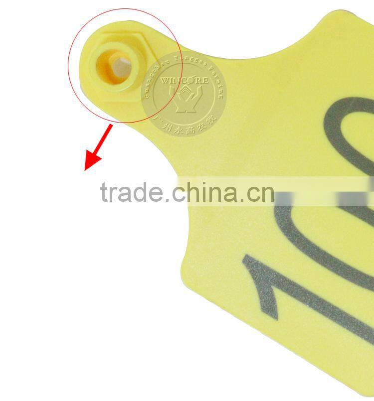 Livestock cow ear tag with laser printing number cow ID tag animal ear tag