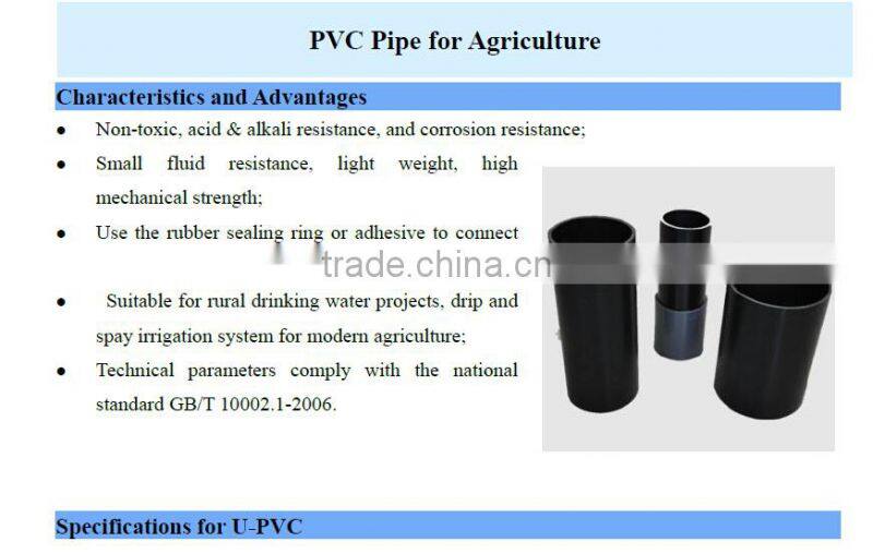 PVC Pipe for Agriculture
