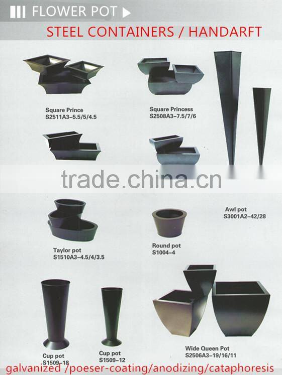 Triangle vase;steel containers handaraft;flower pot