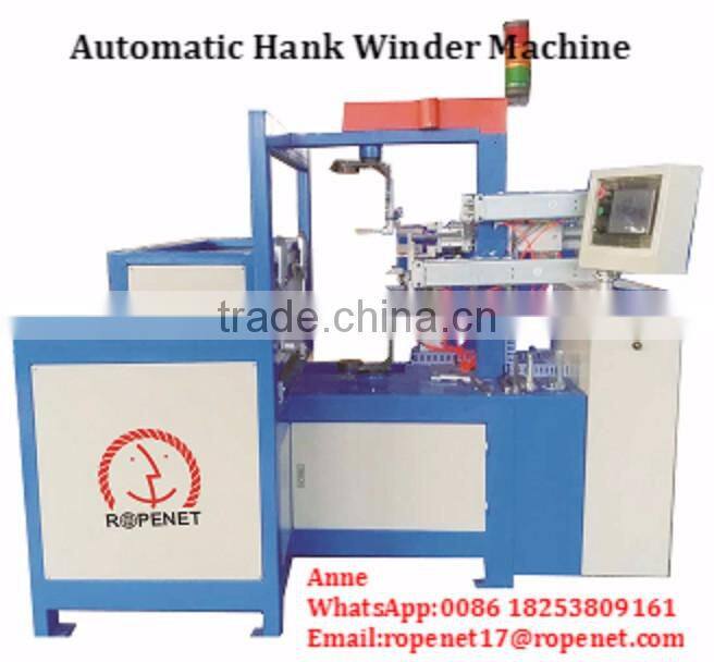 Easy and simple to handle hank rope winding machine Email:ropenet17@ropenet.com
