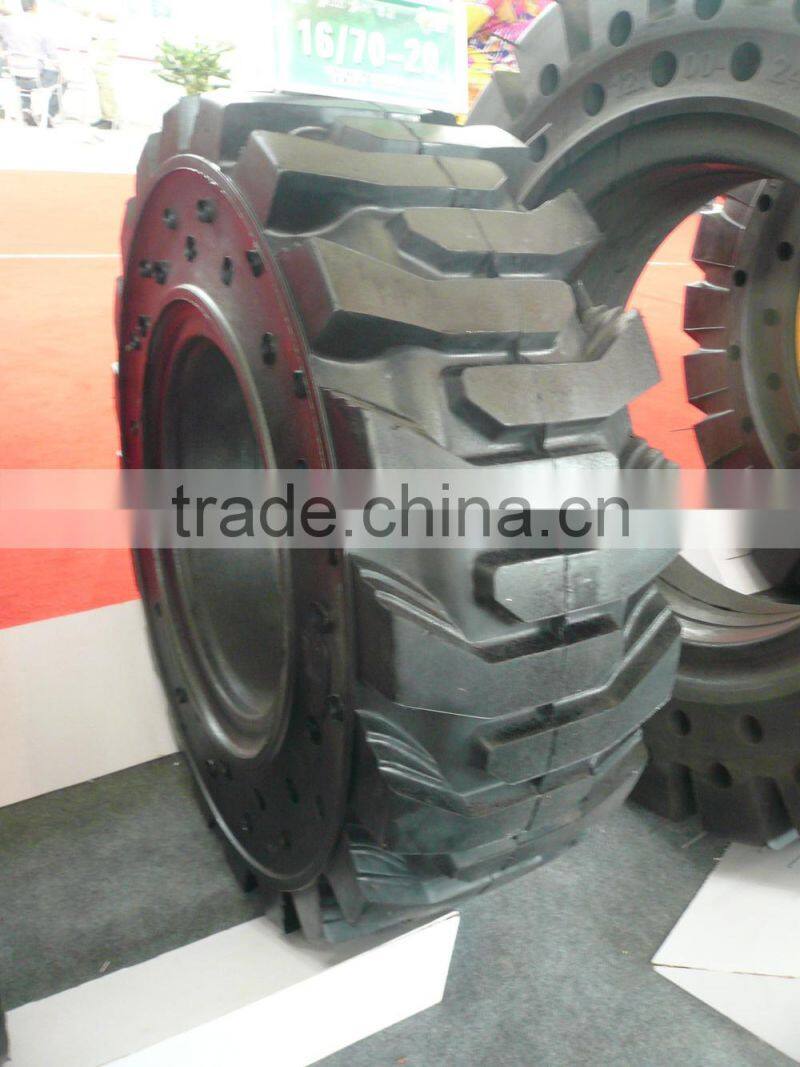 Customized professional skid steer loader solid tyre 15.00-20