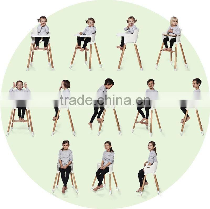 European Simple Style beechwood with dinning tray baby dinning high chair