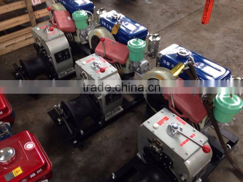 Winch Manufacturer 3 Tons cable winch HONDA/YAMAHA engine for Power Construction
