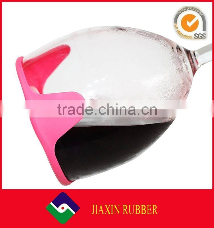 Novelty wine coaster sets custom silicone wine glasses coasters