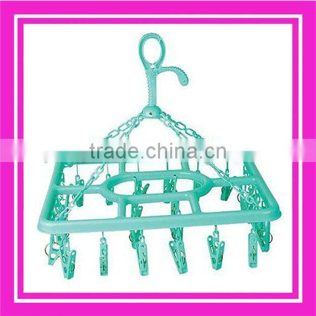 16 clips rectangle plastic clothes peg hanger rack clothes hanger