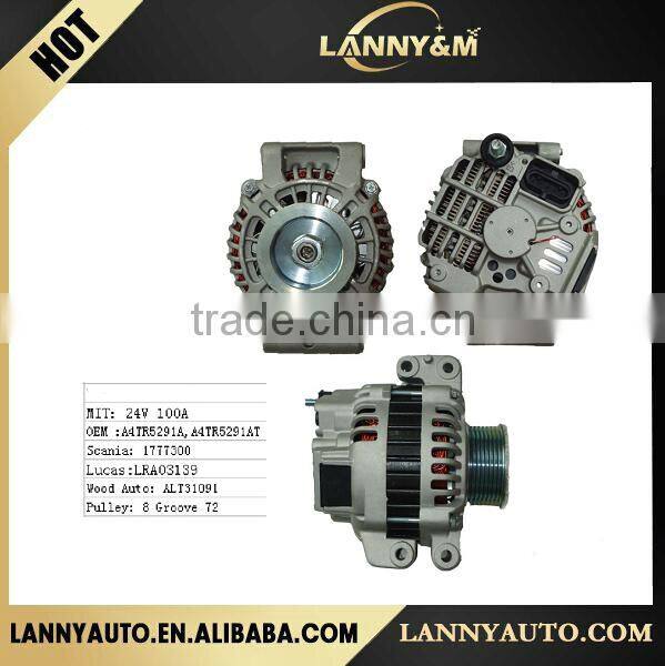 Mitsubishi Alternator For Scania A4TR5291A A4TR5291AT 1777300 ALT31091 LRA03139
