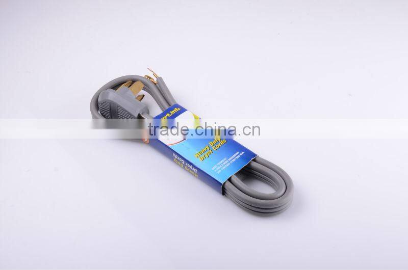 H60137 DRYER ELECTRIC CORD MALE 3-PRONG PLUG 220 APPLIANCE POWER WIRE