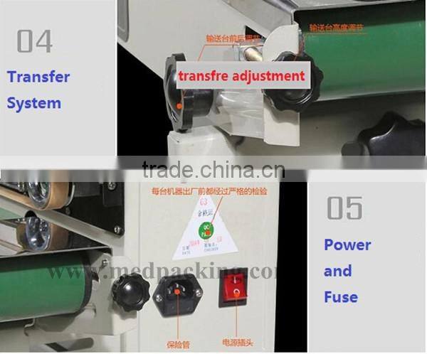 FRD-1000-C-type ink coding continuous sealer bag sealing machine with emergency switch