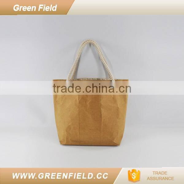 Green Field washable paper tote bag disposable laundry bag