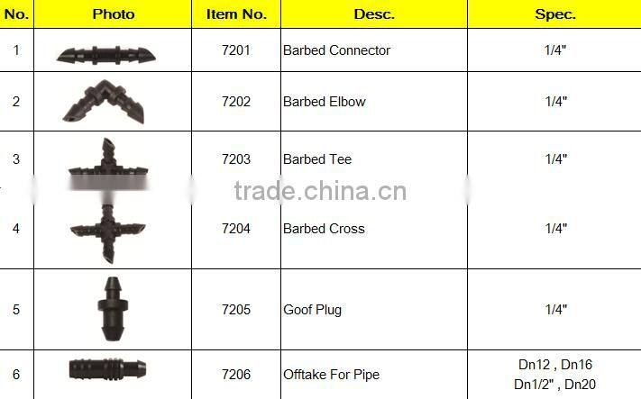 Irrigation PE Pipe Fitting 90 Degree Elbow Connector