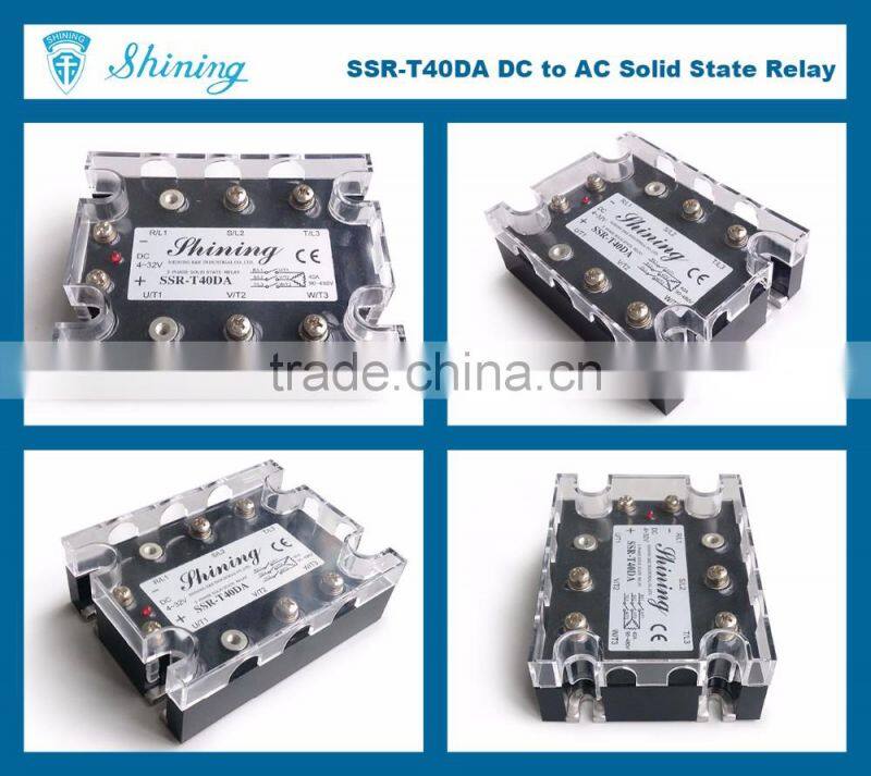 SSR-T40DA CE Approved 3 Phase Panel Mounted Solid State Relay