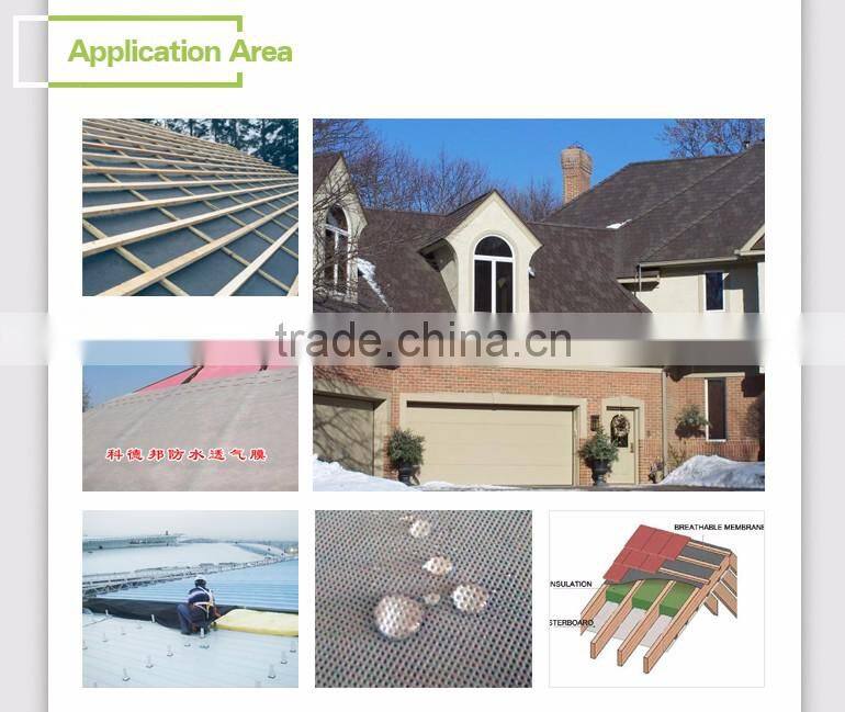 high moisture breathable house wrap/roofing membrane