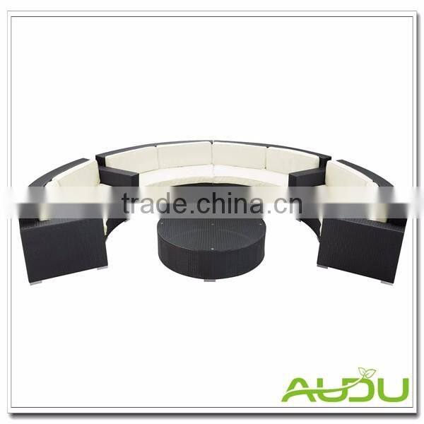 Audu Commercial Resin Oval Wicker Outdoor Lounge Furniture