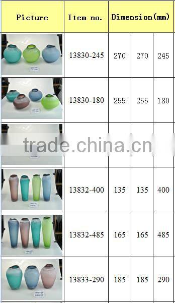 best selling gifts for all coccasions sandblasting glass ikebana vase