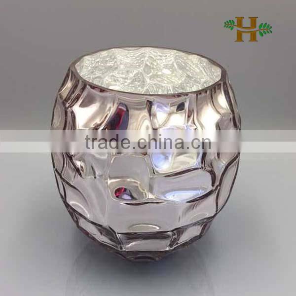 Hot Sale Handmade Mercury Glass Vase Ball Silver Vase