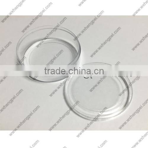 Cleverish portable cute transparent round plastic storage jewelry wedding box kit