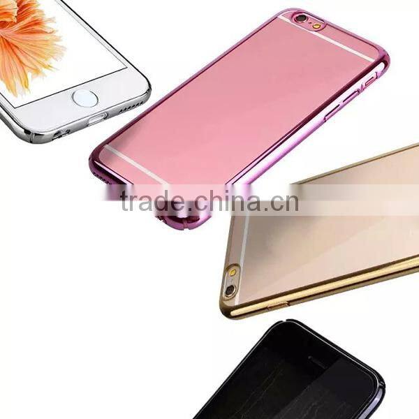 Plating craft TPU phone case,transparent protective cover for iPhone 6S&6Plus
