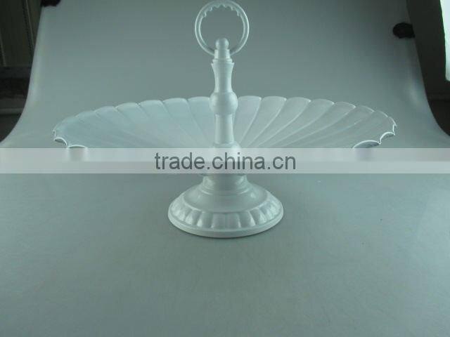 Metal material white cake stand for weeding/daily use