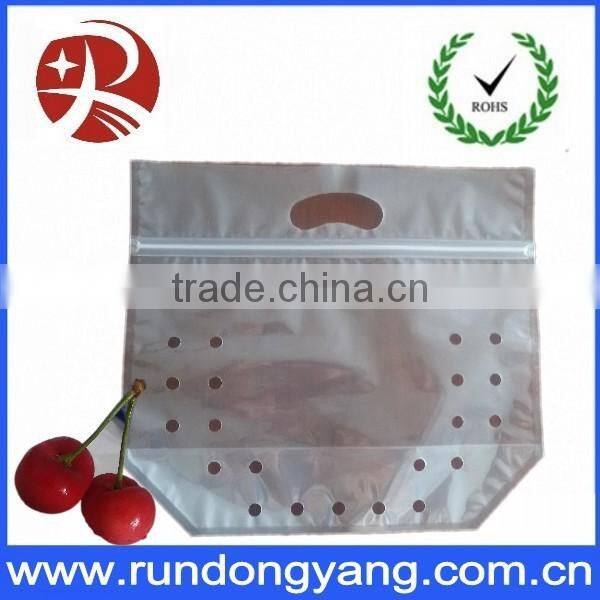 transparent slider zipper zip lock fruit bag for grape