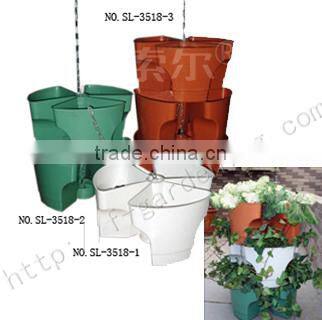 stackable plastic garden pots