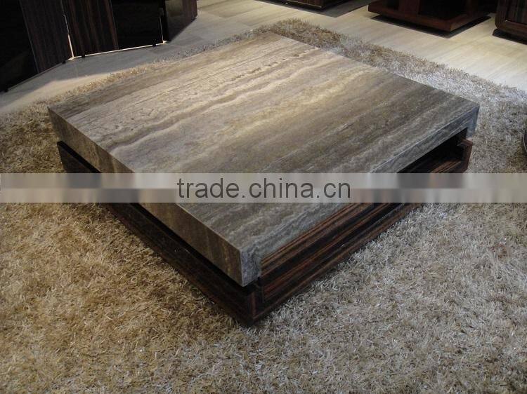 modern marble top wooden center table for living room furniture