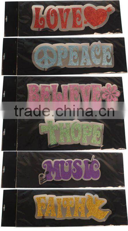 glitter mirror sticker