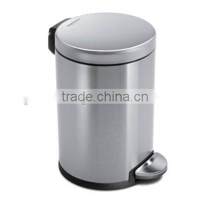 High Quality stainless steel Pedal Metal Trash Can Household Ash Bin Garbage Bin