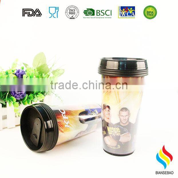 Tumbler with changeable paper