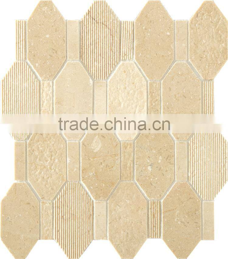 MM-CV238 Best price customized natural stone hexagon marble mosaic tiles