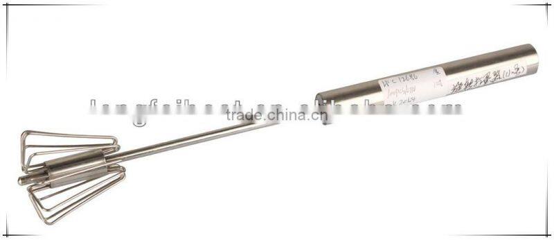 Popular Stainless Steel Spiral Egg Beater With Plastic Handle