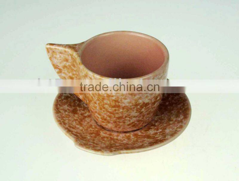 Promotional mini ceramic colored cup and saucer