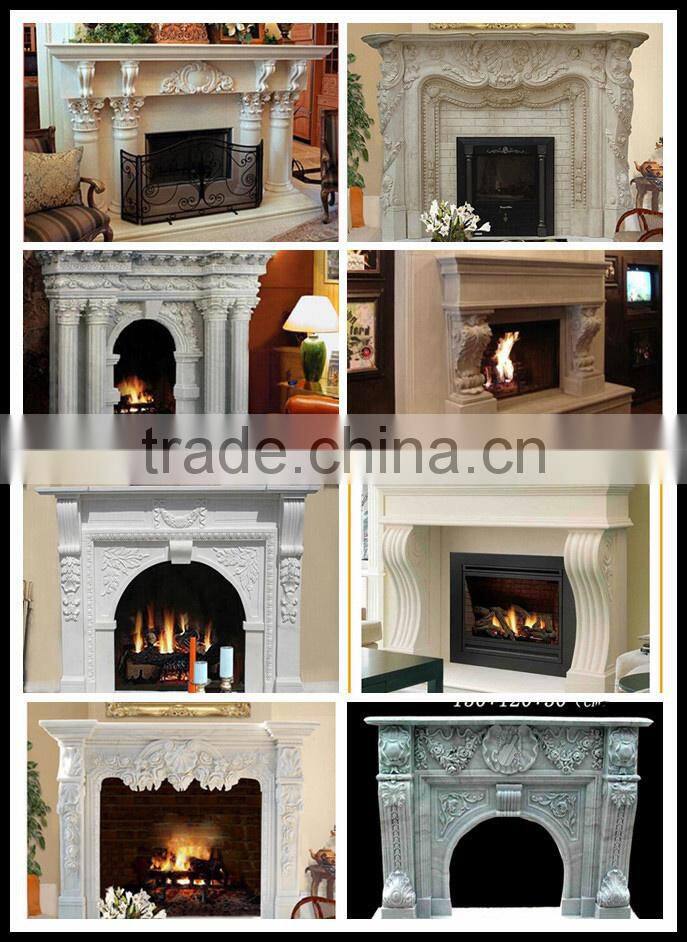 Cheap Carved Natural Stone Marble Fireplace Hearth
