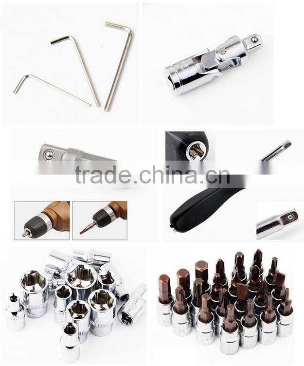 46pcs socket set, ratchet wrench set 1/4" CRV