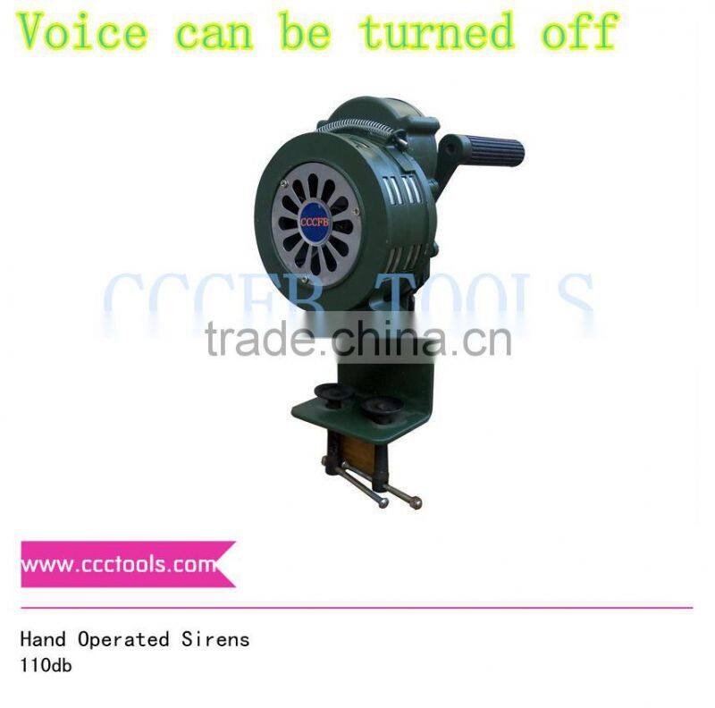 army green LK-100 type 110decible folding handle hand operated sirens,Manual Operated Alarm