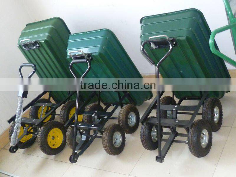 TC2145 Four Wheel Poly Garden Cart dump cart 125L