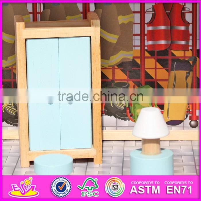 2016 Hot sale baby wooden model doll house,pretend toy kids wooden model doll house W06A138