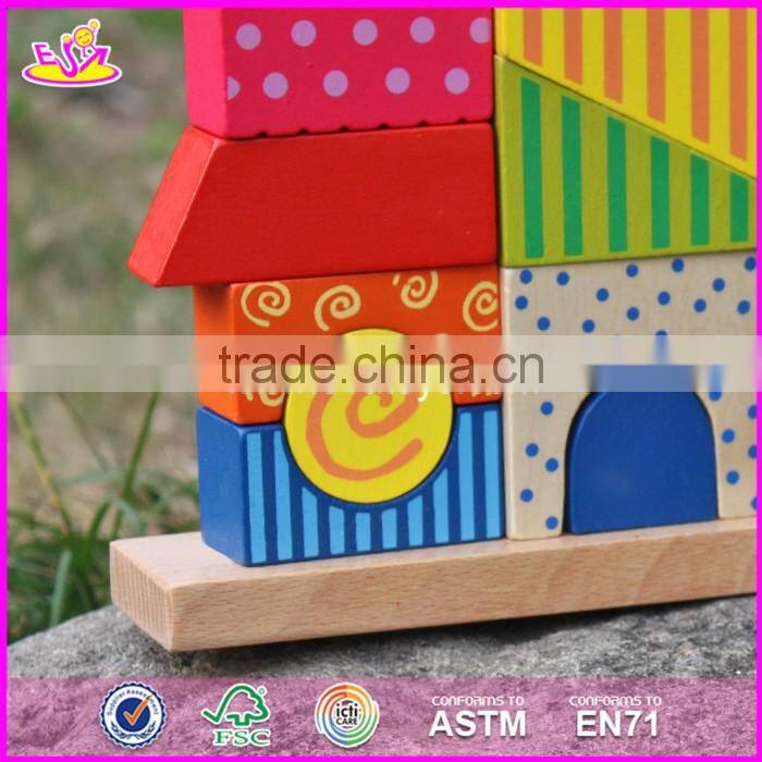 2017 New products educational toys children wooden stacking blocks W13D140