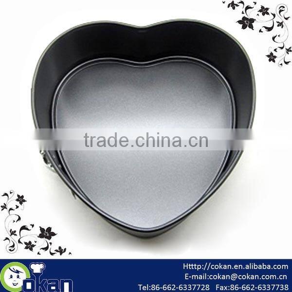 25.6cm non-stick heart shape spring form cake mould/baking mould CK-0019A