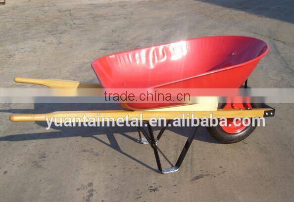 Good Quality Garden Farming Tool wood handle 100kg loading wheelbarrow