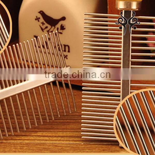 2017 Newest style Double wooden handle steel comb